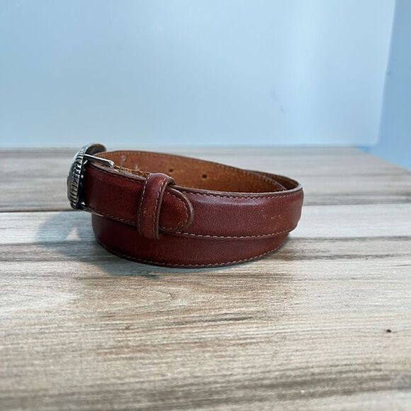 Talbots leather belt women’s small brown southwestern bohemian classiccore herit - Picture 2 of 10